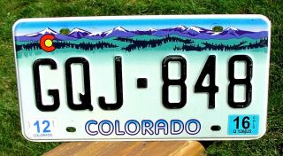 Colorado Purple Mountains License Plate (3,  Plates) Gqj 848