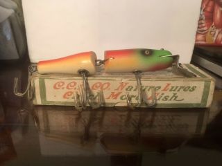 Vintage Creek Chub Snook Jointed Pikie W/box 5531 Rainbow Fire