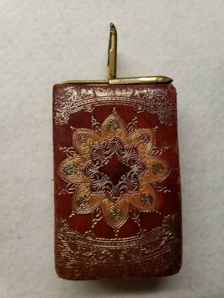 Vintage Cigarette Case - Leather,  Flip Top - Mid - Century Unique