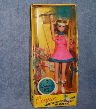 Vintage 1970 ' s Mod Topper Dawn Doll Friend CONNIE MAJORETTE NRFB 2