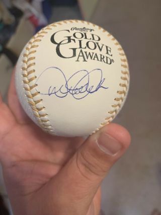 Derek Jeter Signed Gold Glove Autographed Baseball With Psa Loa York Yankees