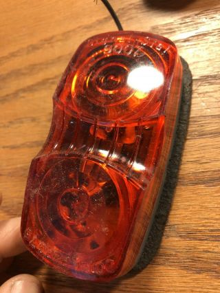 Nos Vintage Signal Stat 9007 Red Truck Trailer Marker Tail Lamp Light