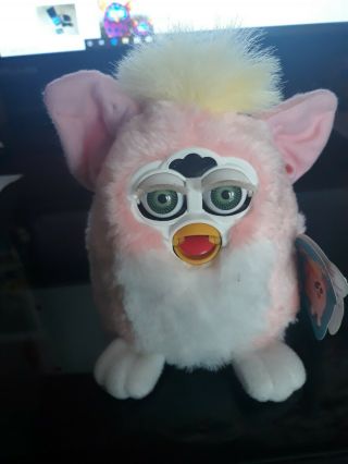 Vintage 1999 Furby Baby Pink And Yellow Tiger Electronics