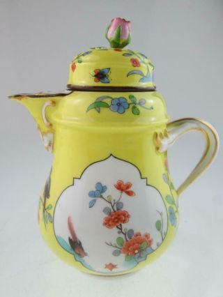 Rare Antique 19th Century Yellow Meissen Kakiemon Porcelain Coffe Pot Circa 1820