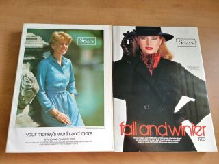 Vtg 1983 Sears Spring/summer And Fall/winter Catalogues In Wrapper - Canada