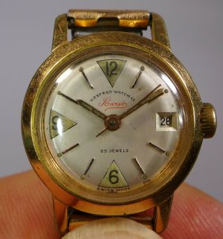 Vintage West End Watch Company Ladies Wrist Watch 25 Jewels Swiss Made