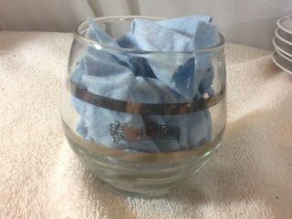 Vintage Sweet N Low Glass Sugar Bowl Or Packet Holder Clear W/silver Logo 3 "