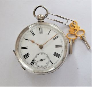 1900 Silver Cased English Lever Pocket Watch 