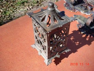 Antique Revival Gothic Light Fixture Cast Iron