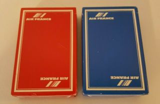 Vintage 1978 Air France Set Of 2 Decks Playing Cards