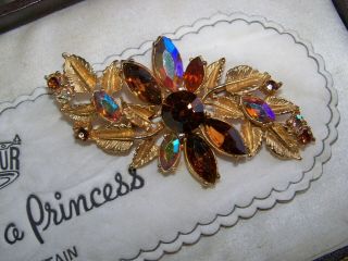 Vintage Signed Sphinx Jewellery Stunning Crystal Rhinestone Statement Brooch Pin