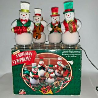 Vintage Mr Christmas Snowman Symphony Animated Musical Plays 25 Carols Snowmen