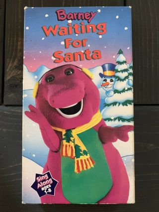 Barney Waiting For Santa Vintage 1992 Vhs Christmas Sing Along