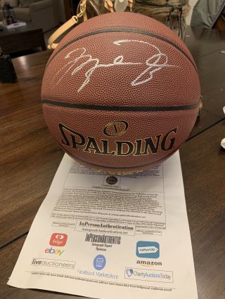 Michael Jordan Autographed Spalding Nba Basketball With