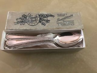 Beaverbrooks Vintage Set Of 6 Silver Plated Epns Teaspoons