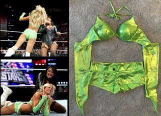 Kelly Kelly Wwe 4x Signed Autographed Authentic Ring & Match Worn 4 Piece Outfit