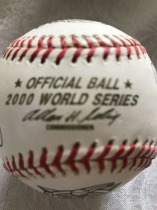 Official Rawlings 2000 World Series Baseball Subway Series York Yankees Mets