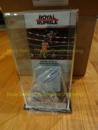 Autographed Signed Auto Asuka 2018 Wwe Royal Rumble Ring Canvas Photo Plaque Box