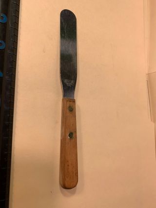 Vintage Ekco Stainless Usa Wood Handle Icing Spatula Spreader Sandwich Knife Euc