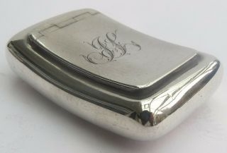 Fine Georgian English Silver Snuff Box By William Pugh C.  1813
