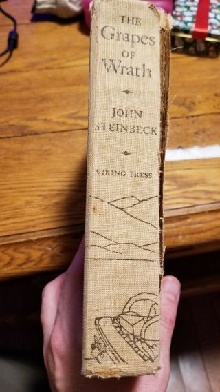 The Grapes of Wrath,  Steinbeck,  1939,  hardcover,  1st Ed. ,  5th printing 2