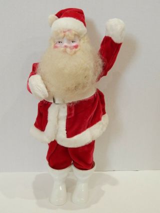 Christmas Vintage Harold Gale Santa Claus 15 " Red Velvet Suit 1960s