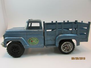 Collectible Vintage Hubley Metal Toy Farm Blue Truck Made In Usa