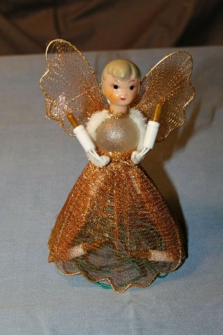 Vintage Christmas 10 - Light Tree Top Angel - - Made In Japan - 7 1/2 " Tall
