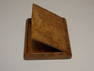 Antique 1800 ' s Imperial Russian Burl Wood Cigarette Case Holder Box FABERGE 2