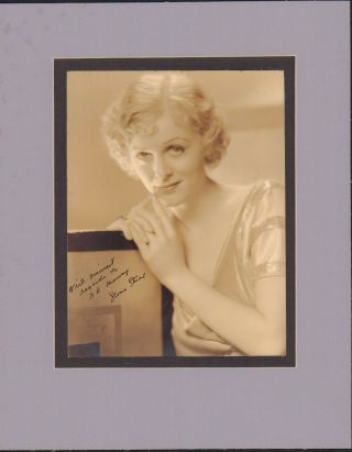 Gloria Stuart Sepia Toned Vintage Early Signed 8x10 Photograph Autograph