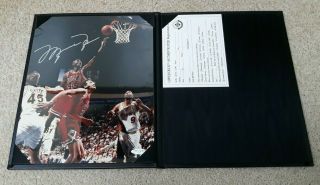 Uda Michael Jordan Upper Deck Autographed Im Back 8 X 10 Photo Rare