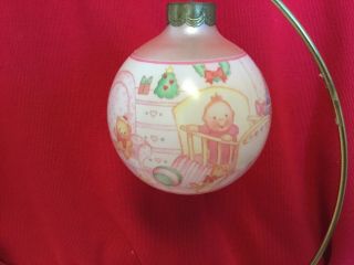 Vintage Hallmark Baby’s First Christmas Girl 1994 Glass Ornament
