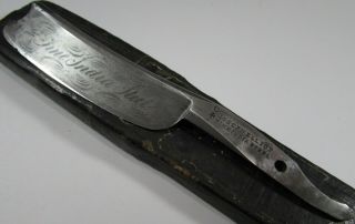 Vintage Fine India Steel Joseph Elliot Straight Razor Wedge 13/16 " Blade.