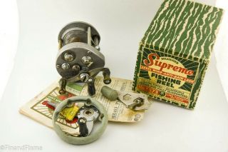 Vintage Pflueger Supreme Model 1573 Parts Paper Antique Reel Et35
