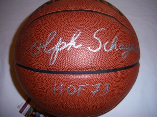 Dolph Schayes Nationals,  Hof Jsa/coa Signed Basketball