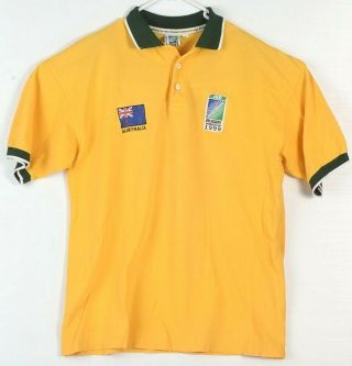 Australia Rugby World Cup 1999 Polo Shirt Mens Xl Wallabies Supporter Top Vtg
