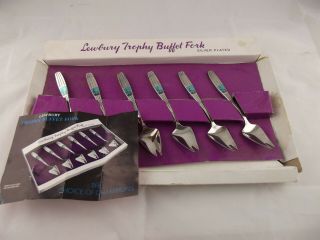 Vintage Lewbury Silver Plated Afl Vfl Trophy Buffet Forks Aussie Rules