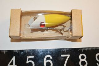 Old Early Hofschneider Red Eye Wiggler Plug Lure Bait In The Box 1 C