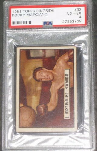 1951 Topps Ringside Rocky Marciano Rookie Boxing Card 32 Psa 4 Vg - Ex The Ring