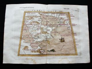 1599 Ptolemy: Map Tabula Asia Vi°: Saudi Arabia,  Middle East,  Oman Yemen