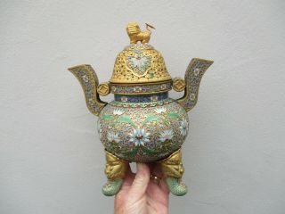 A Fine Japanese/chinese? Cloisonne Jar & Lid Early 20th C?