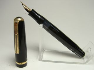 Big Vintage German Pistonfiller Fountain Pen Unbranded 14ct Flexy M Nib