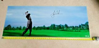 Tiger Woods Uda Upper Deck Autographed Hand Signed Huge Golf Photo 4/100 Made