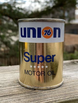 Vintage Union 76 Motor Oil Bank 3 " Metal Oil Can Gas Sign -