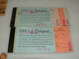 2 Rare Vintage Disneyland 1960 