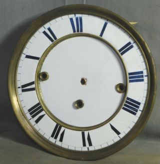 Antique Porcelain Brass Vienna Regulator Clock Dial 3 Weight Grande Sonnerie Old