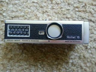 Vintage Franke & Heidecke Rollei 16 Spy Camera Carl Zeiss 25mm F2.  8 Lens W/case