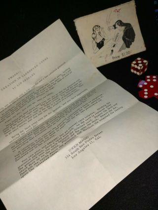 Vintage Owen Smash Dice Magic Trick Envelope & Instructions Gimmick 2