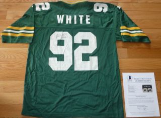 Beckett - Bas Reggie White Green Bay Packers Autographed - Signed Vintage Jersey 017