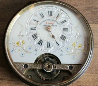 Vintage/antique 8 Day Open Face Pocket Watch